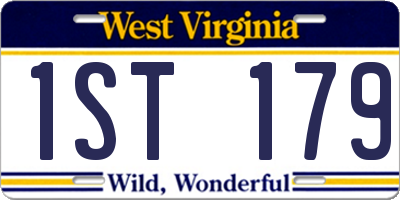 WV license plate 1ST179