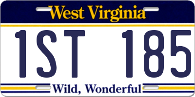 WV license plate 1ST185