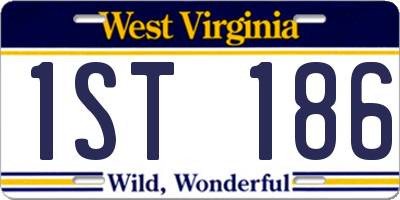 WV license plate 1ST186