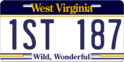WV license plate 1ST187