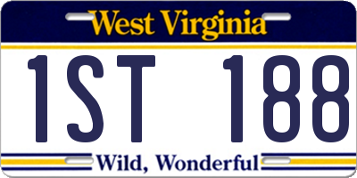 WV license plate 1ST188