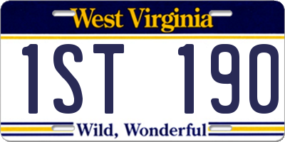 WV license plate 1ST190