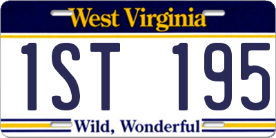 WV license plate 1ST195
