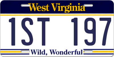 WV license plate 1ST197