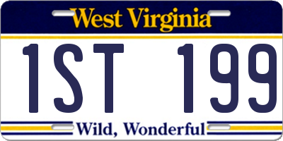 WV license plate 1ST199