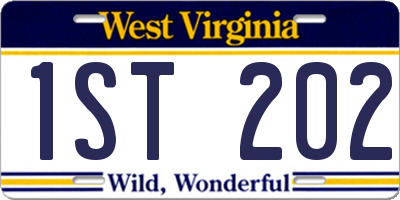 WV license plate 1ST202