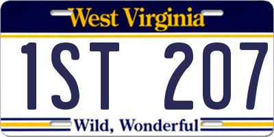 WV license plate 1ST207