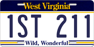 WV license plate 1ST211