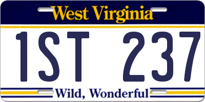 WV license plate 1ST237