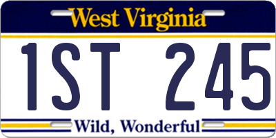 WV license plate 1ST245