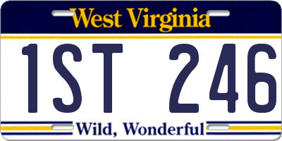 WV license plate 1ST246