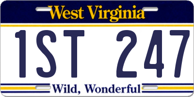 WV license plate 1ST247