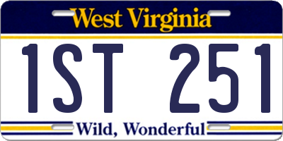 WV license plate 1ST251