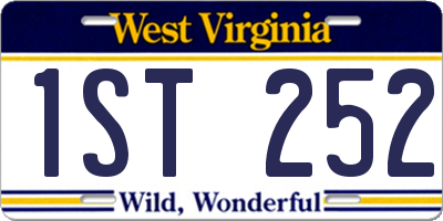 WV license plate 1ST252