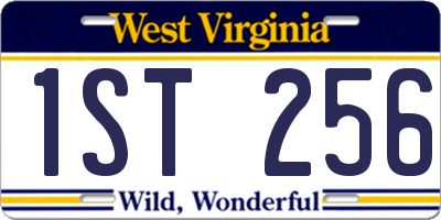 WV license plate 1ST256
