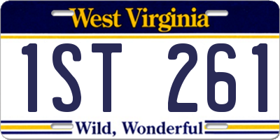WV license plate 1ST261