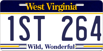 WV license plate 1ST264