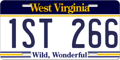 WV license plate 1ST266