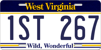 WV license plate 1ST267