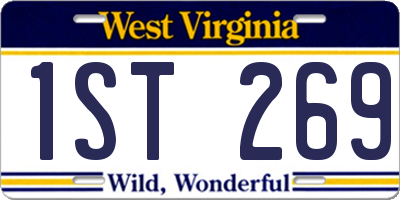 WV license plate 1ST269
