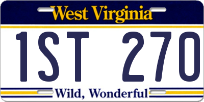 WV license plate 1ST270