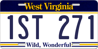 WV license plate 1ST271