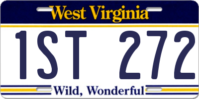 WV license plate 1ST272