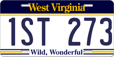 WV license plate 1ST273