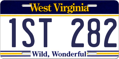 WV license plate 1ST282
