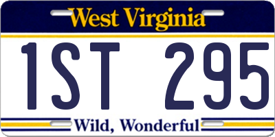 WV license plate 1ST295