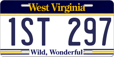 WV license plate 1ST297