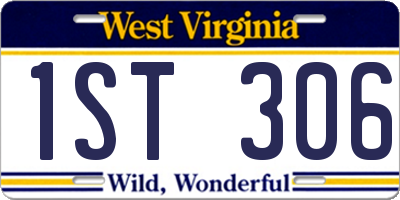 WV license plate 1ST306