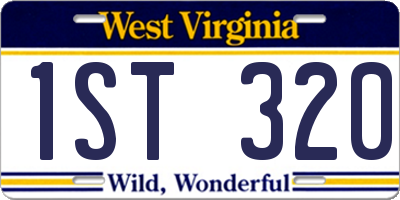 WV license plate 1ST320