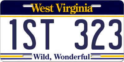 WV license plate 1ST323