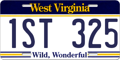 WV license plate 1ST325