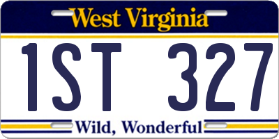 WV license plate 1ST327
