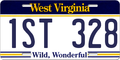 WV license plate 1ST328