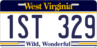 WV license plate 1ST329