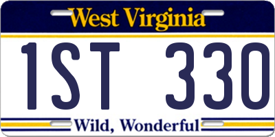WV license plate 1ST330