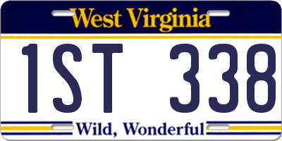 WV license plate 1ST338