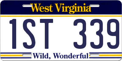 WV license plate 1ST339