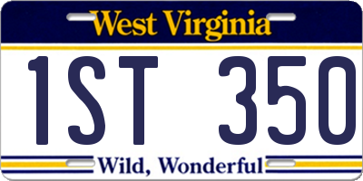 WV license plate 1ST350