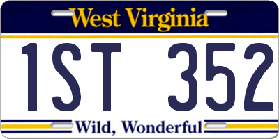 WV license plate 1ST352