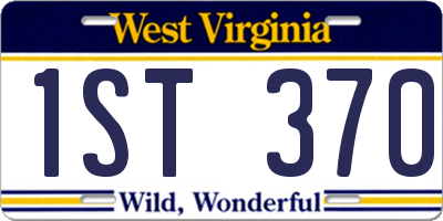 WV license plate 1ST370