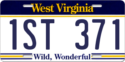 WV license plate 1ST371