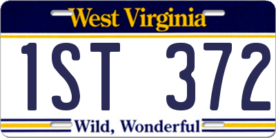 WV license plate 1ST372