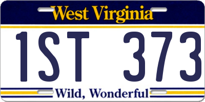 WV license plate 1ST373