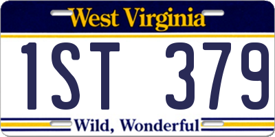 WV license plate 1ST379