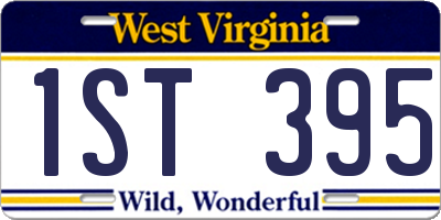 WV license plate 1ST395