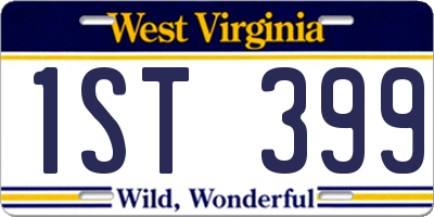WV license plate 1ST399